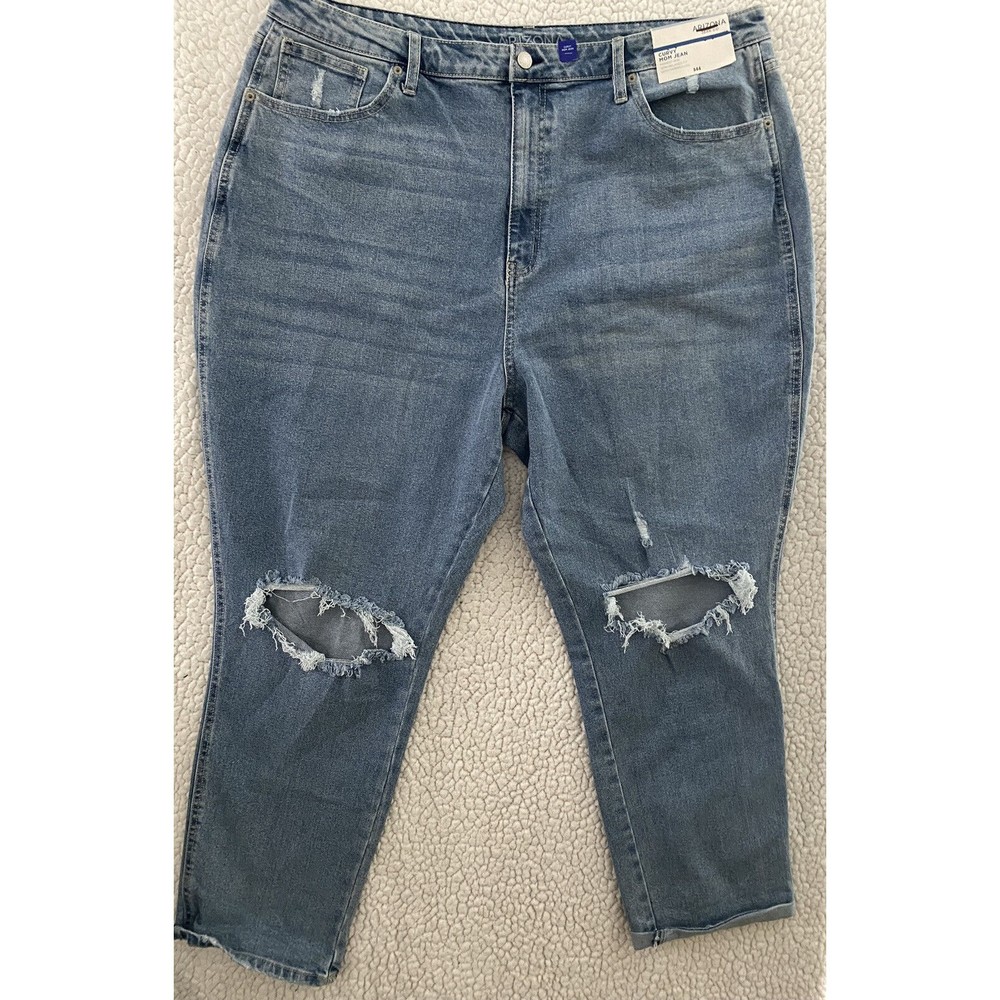 ARIZONA JEAN CO CURVY MOM JEANS Highest Rise Semi Relaxed Fit Tapered size 23